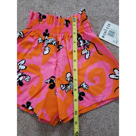 Vintage 80s Mickey And Co Nwt Toddler Girls Shorts Elastic Waist Cotton Size 4t - Picture 7 of 7